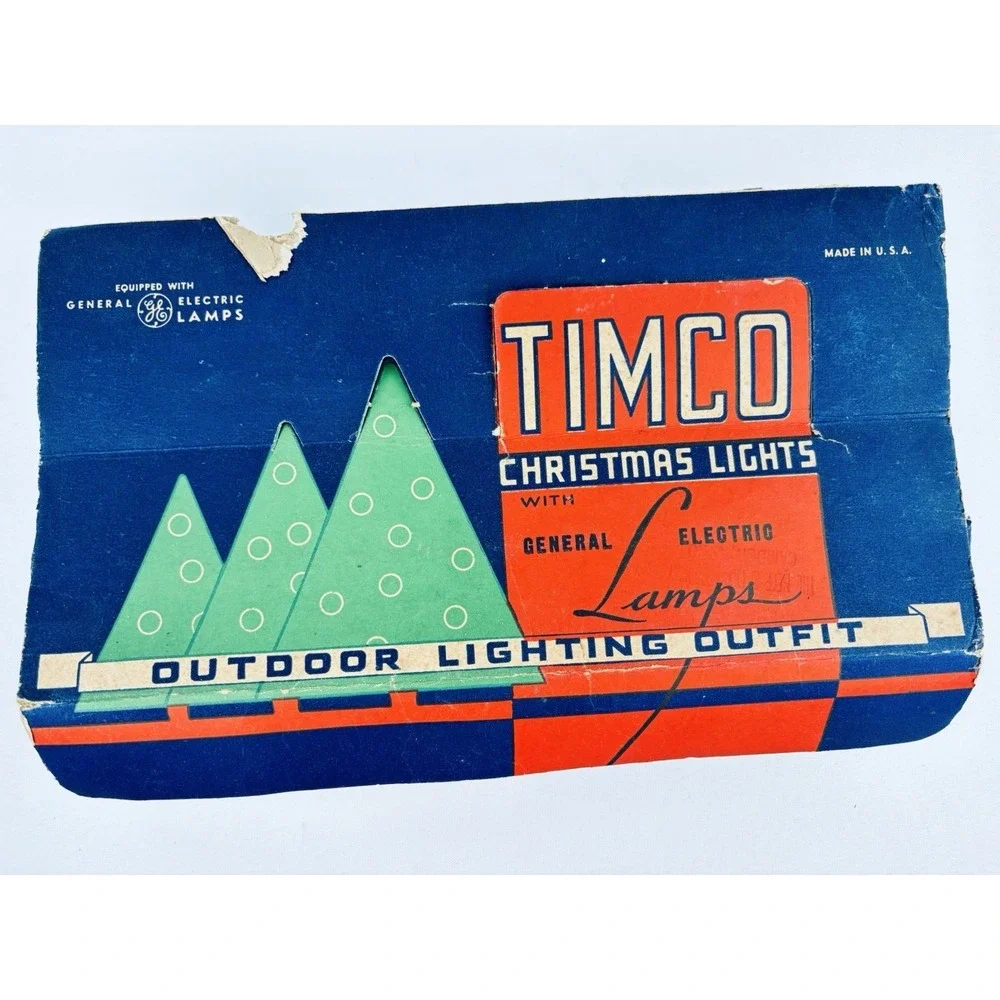 1930's Antique CHRISTMAS TREE Electric Lighting Outfit BOX ONLY, Holiday
